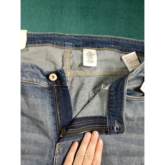 H&M Jeans Size 24 Womens Blue Stretch Pants Denim Mid Rise Ladies Skinny NWT - Picture 7 of 15